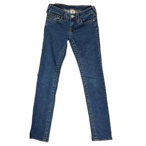 True Religion Stevie Skinny Stretch Low Rise Medium Wash Jeans Women’s size 26